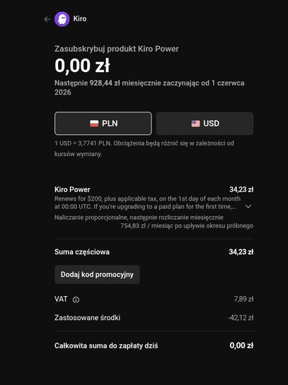 Kiro Pro za darmo do końca miesiąca – Claude Opus 4.6 at merchant_name ...