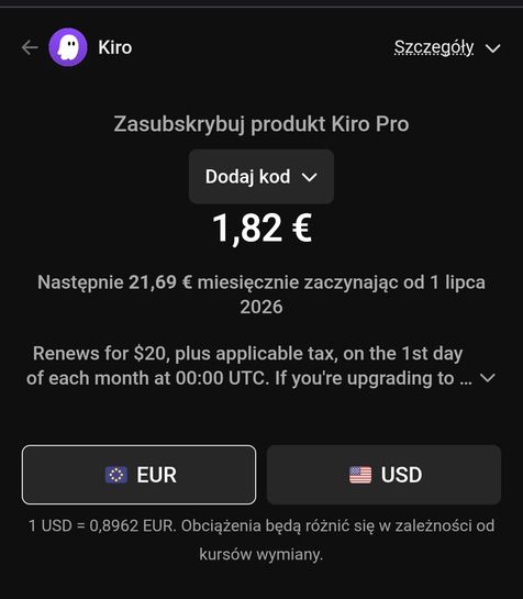 Kiro Pro za darmo do końca miesiąca – Claude Opus 4.6 at merchant_name ...