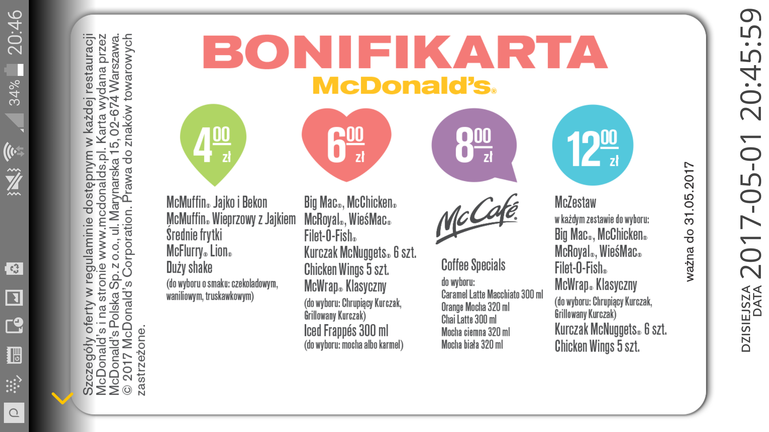 Bonifikarta McDonald’s ZA DARMO Pepper.pl