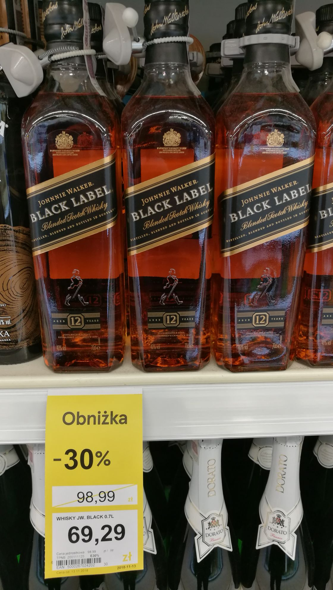 Whisky Johnnie Walker Black Label 0,7l Tesco Bolesławiec
