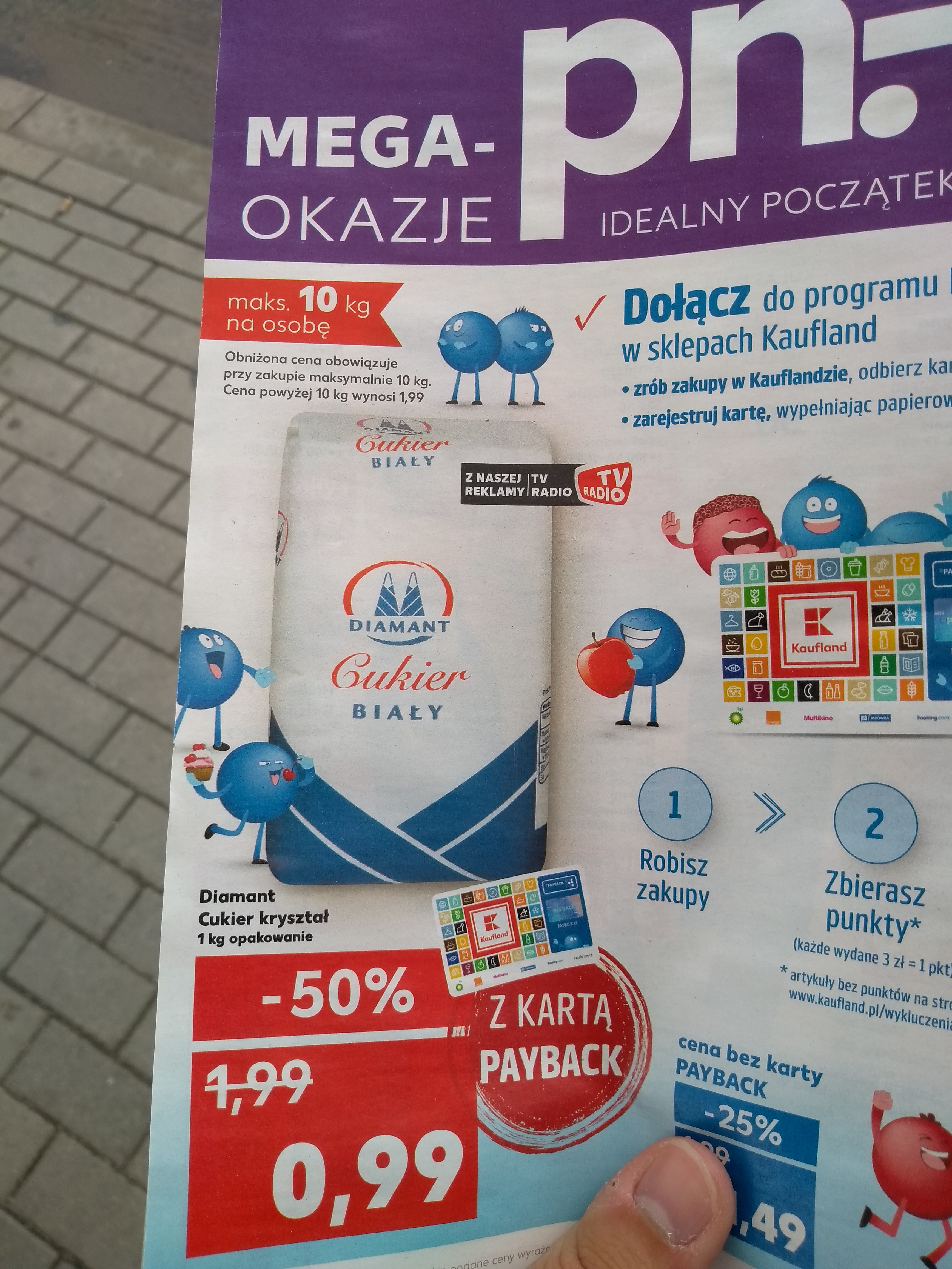 kaufland karta Kaufland cukier biały za 99groszy z kartą Payback   Pepper.pl kaufland karta