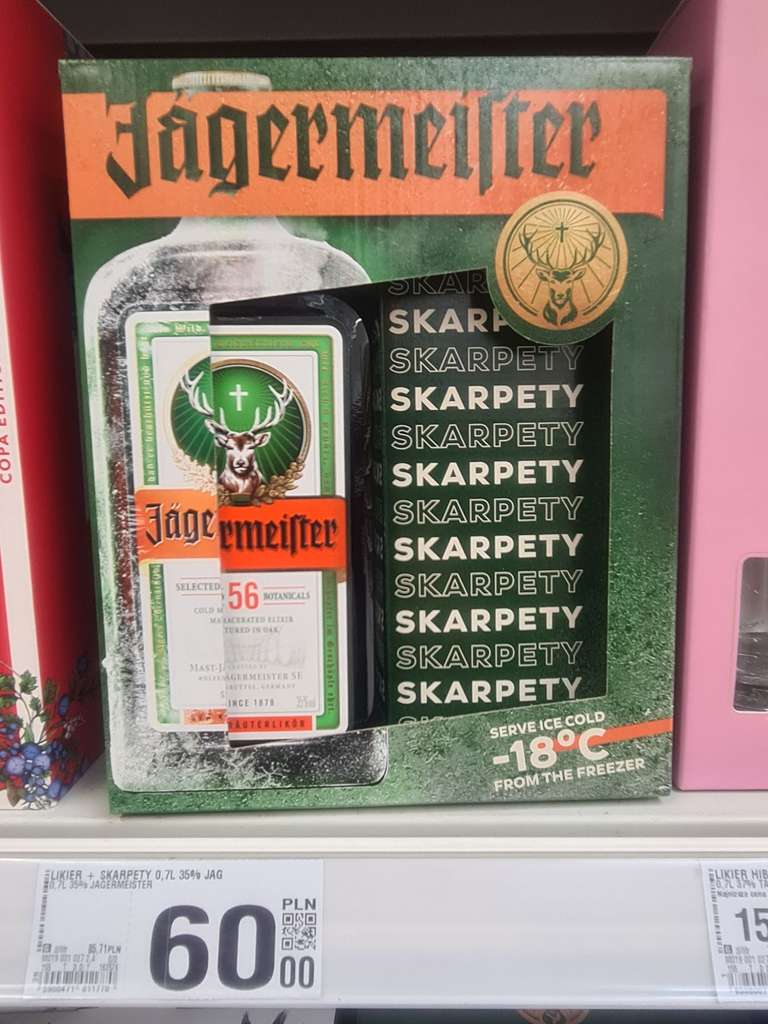Likier Jagermeister 35%, butelka 0,7l + Skarpety w Auchan
