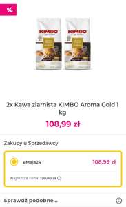 2x Kawa ziarnista KIMBO Aroma Gold 1 kg