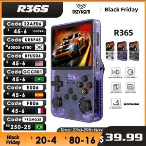 Retrokonsola R36S | Aliexpress | 31,50$~128,01 zł