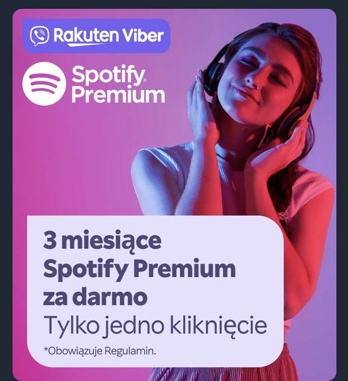 Spotify premium - darmowe 3 miesiące od viber