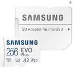 Karta microSD Samsung EVO Plus 256 GB, A2 V30 zapis/odczyt 90/130 MB/s Możliwa cena 63,90 zł