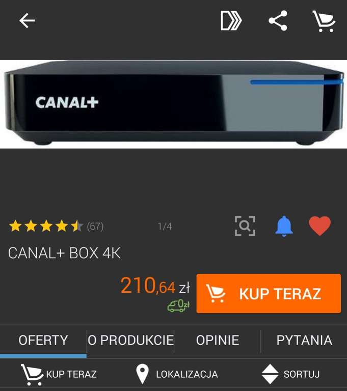 Dekoder CANAL+ BOX 4K HY4001CD + 2-miesięcznym dostępem do pakietu CANAL+