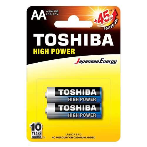 Baterie alkaliczne - paluszki AAA lub AA Toshiba high power - 0,99 zł sztuka (blister - 2 sztuki) - pojemności potwierdzone w testach