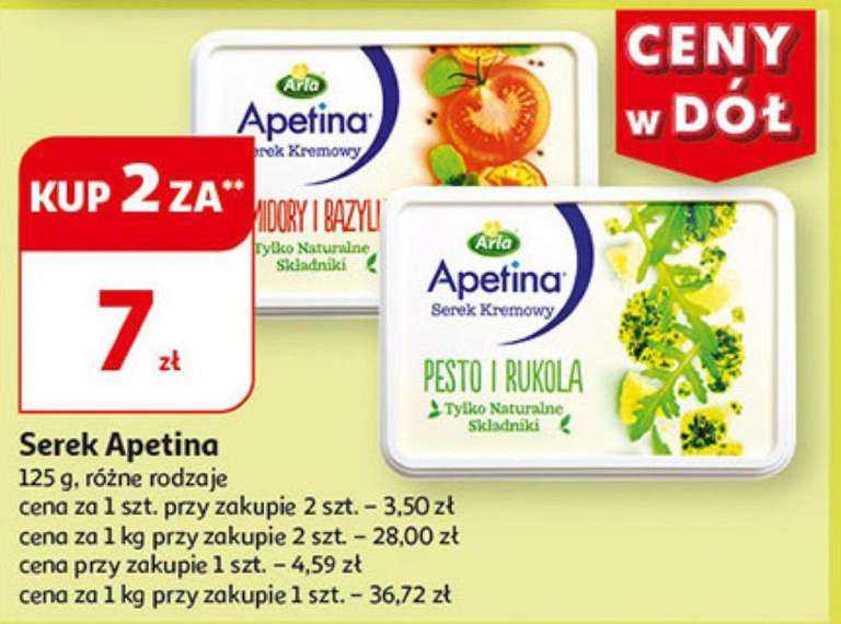 Serek Apetina 125 g, różne rodzaje - Auchan