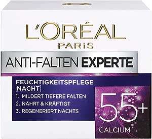 L'Oréal Paris Krem na noc do twarzy Anti-Aging na noc z wapniem 55+, 50 ml