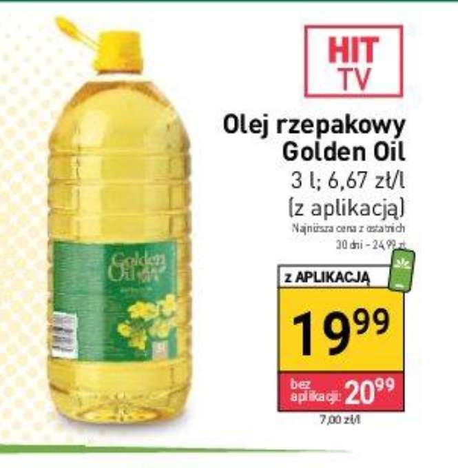Olej rzepakowy 3L (6,67 za litr) Stokrotka (z aplikacją)