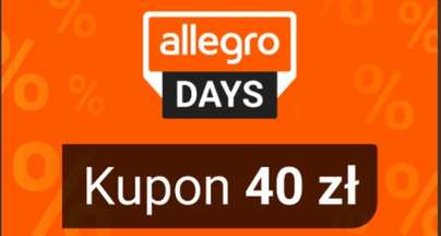 Kupon Allegro Days -40/450zł od allegro w kategorii: Elektronika...