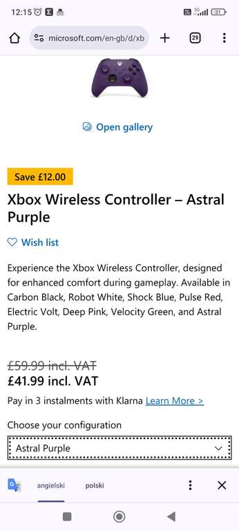 Xbox Series S/X kontroler pad