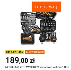 Zestaw narzędzi Neo Tools 08-666 110 elementów, Allegro Days