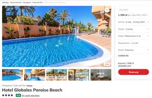Hotel Globales Paraise Beach 4*, Hipszania, cena przy 2 osobach, 6-14.05.2024