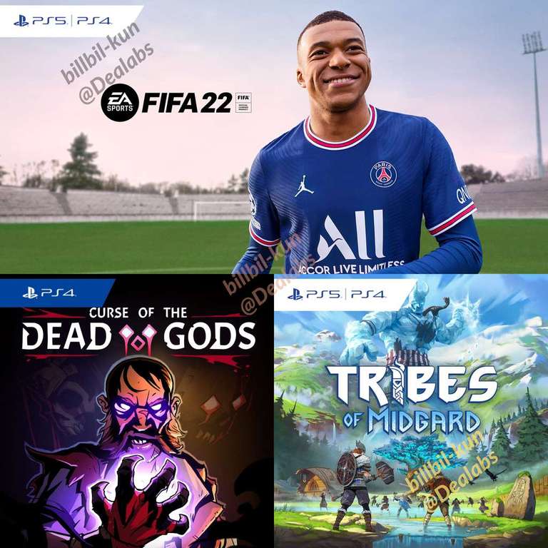 PlayStation Plus maj 2022, Curse of the Dead Gods, FIFA 22, Tribes of Midgard, PS4 PS5