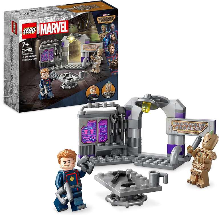 LEGO 76253 Marvel Kwatera Strażników Galaktyki Vol. 3, Minifigurki Groota i Star-Lorda