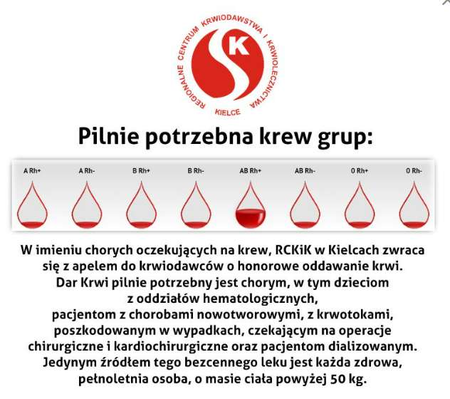 Oddaj krew w RCKiK w Kielcach w sobotę 13.04.2024 i otrzymaj pendrive oraz produkt Społem (+ darmowy 30-dniowy bilet na komunikację miejską)