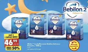 Mleko modyfikowane Bebilon 1000g (cena przy zakupie dwóch sztuk) | Biedronka