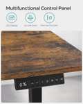 Songmics - stelaż biurka z elektryczną regulacją wysokości (wys 69-115 cm, szer 107,5-175 cm) @ Amazon