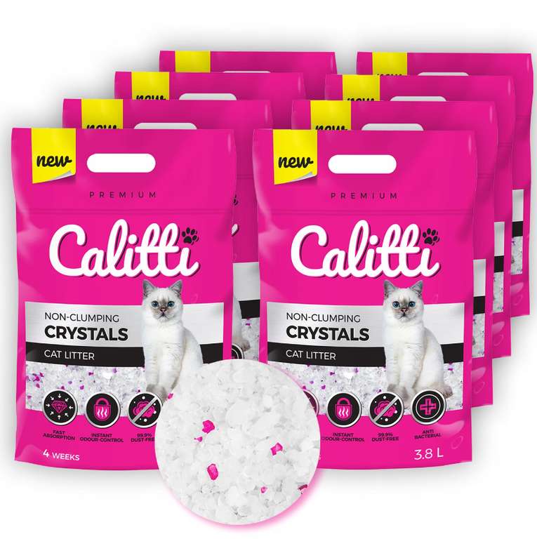 Calitti Crystals żwirek silikonowy dla kota 8x3,8l (30,4L)