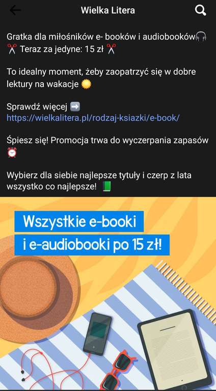 Wielka Litera - wszystkie e-booki po 15 zł