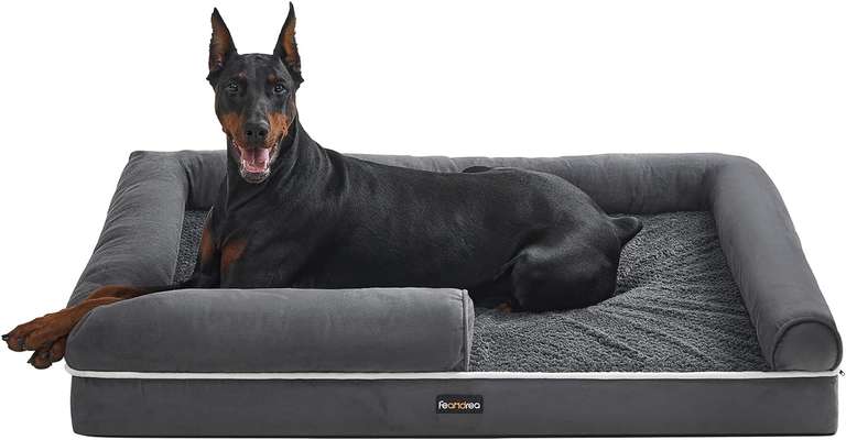 Łóżko ortopedyczne FEANDREA dla dużych psów - 120 x 85 x 25 cm @Amazon