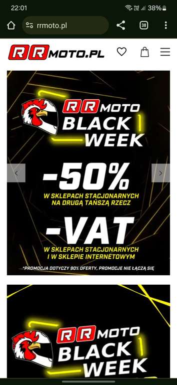 RR Moto promocje na 90% asortymentu bez VAT