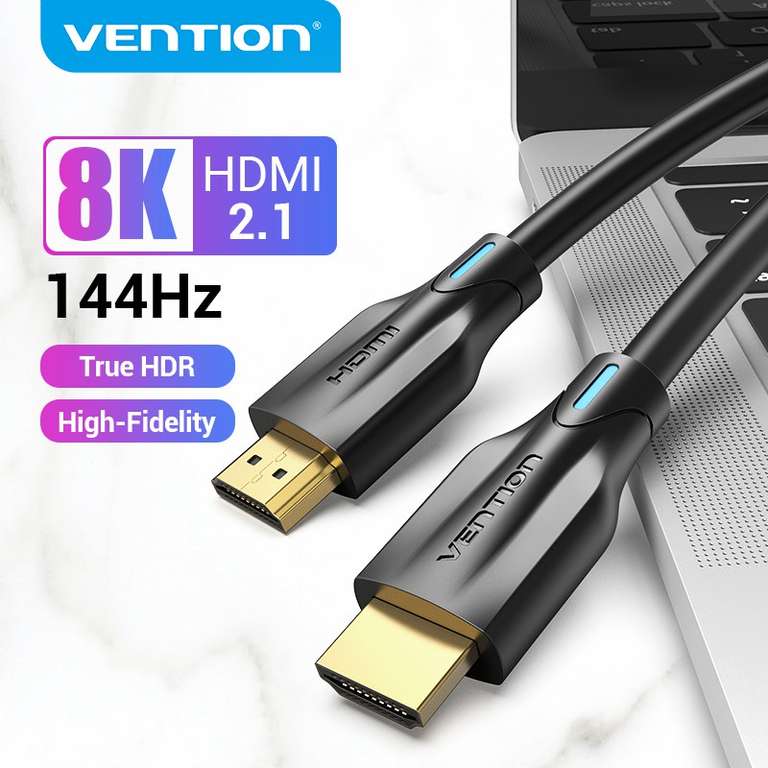 Shopee - kabel HDMI 2.1 4K 120Hz VENTION (2m - 15,97zł, 5m - 22,16zł)