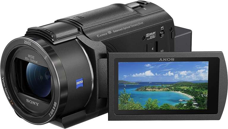 Kamera Sony FDR-AX43 4K /Exmor R , Vario Sonnar T* Zeiss z 20-krotnym zoom optyczny, B.O.SS