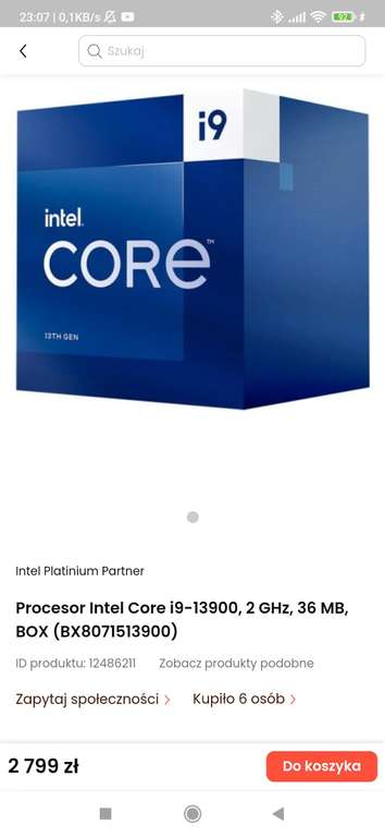 Procesor Intel Core i9-13900, 2 GHz, 36 MB CPU Morele