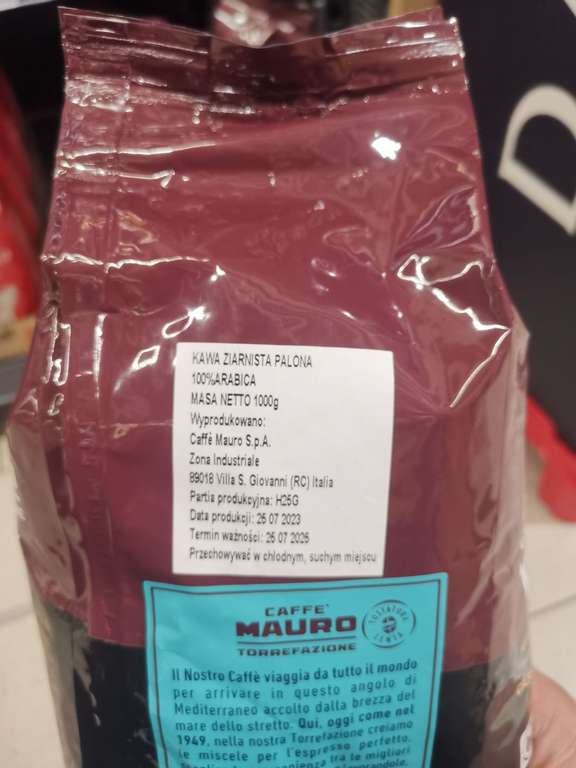Kawa Ziarnista Caffe Mauro 100% Arabica 1kg - 21zł Kaufland