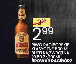 Piwo Raciborskie klasyczne w marketach Wafelek