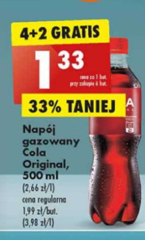 Cola Original 500 ml (przy zakupie 6 butelek)