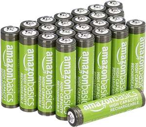Akumulatorki akumulatory AAA Amazon Basics 1,2 V 850 mAh NiMH 24 szt. @Amazon