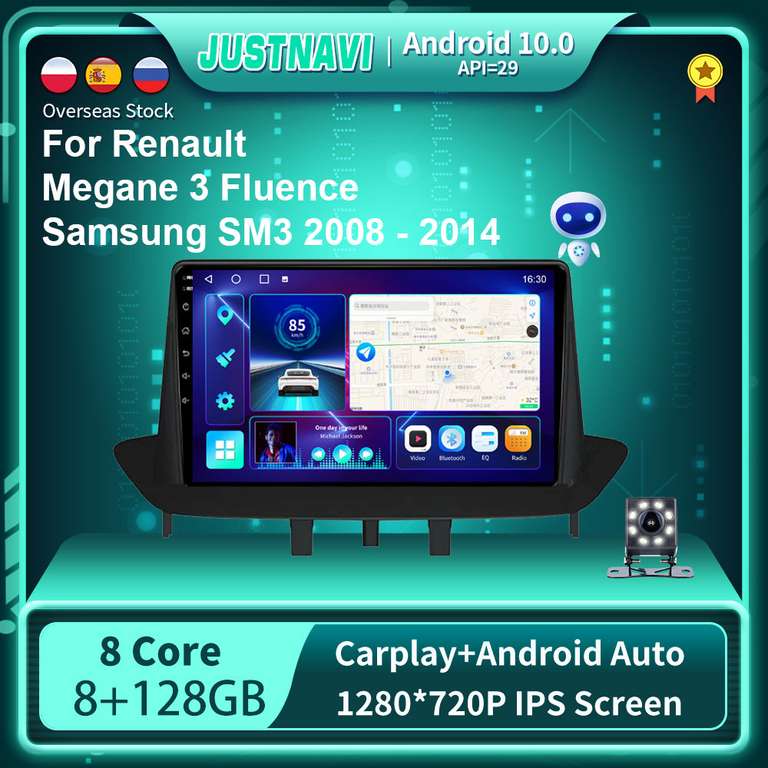 Radio samochodowe Android Renault Megane 3 Fluence 6+128GB (w sklepie są też inne)