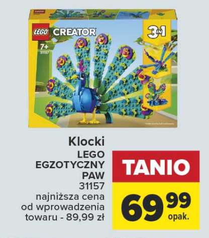 Klocki LEGO Creator 3w1 Egzotyczny paw 31157