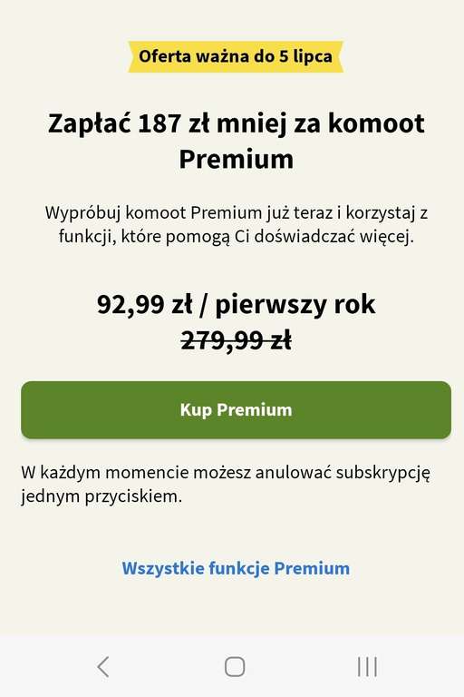 Komoot Premium -aplikacja do planowania tras za 92,99zl