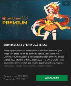 75 dni Crunchyroll Premium w ramach Xbox Game Pass Ultimate