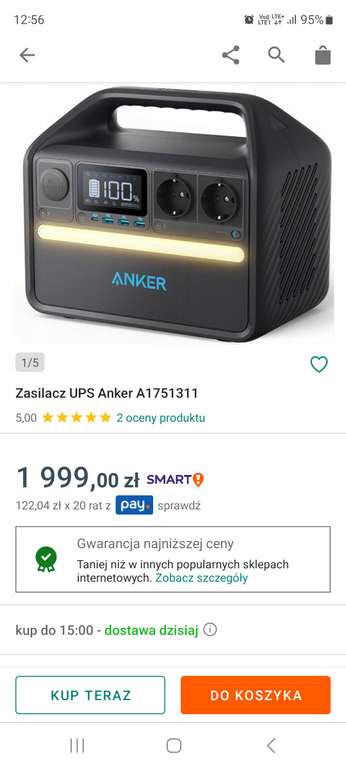 Zasilacz UPS Anker A1751311