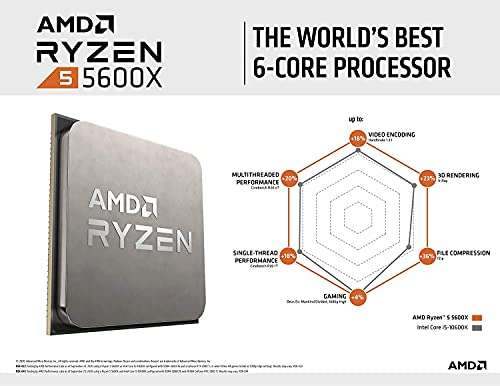 Procesor AMD Ryzen 5 5600X - Amazon 108€