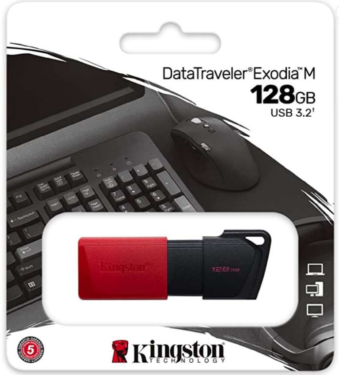 Pendrive Kingston DataTraveler Exodia M DTXM/128GB USB 3.2, zapis/pdczyt - 20/100 MB/s, darmowa dostawa PRIME