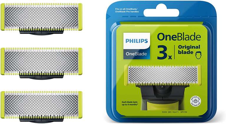 3x Philips OneBlade Wymienne ostrza QP230/50 (możliwe 79,99 zł)