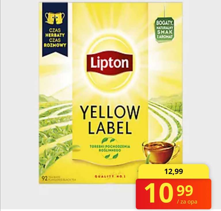 Herbata Lipton 92 torebki - 10,99 PLN @Biedronka