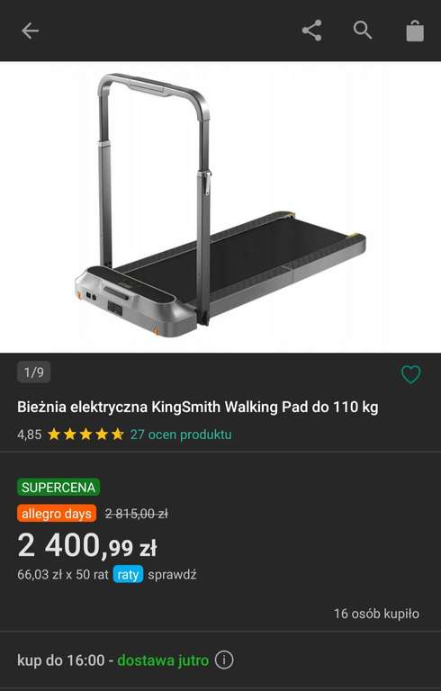 Bieżnia elektryczna Kingsmith WalkingPad R2