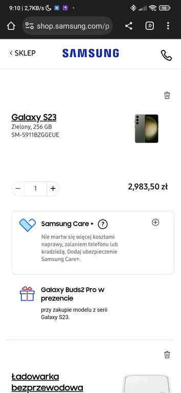 Samsung Galaxy S23 8/256 (wymagany mail w domenie studenckiej)