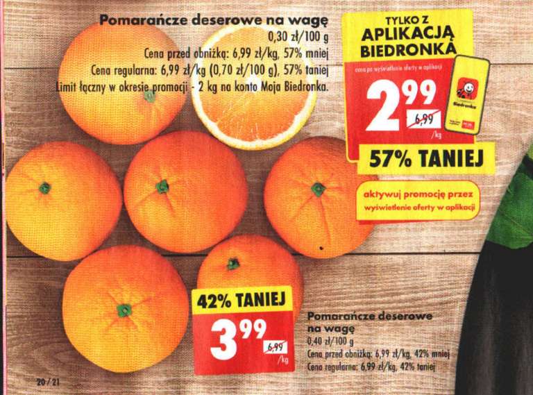 Pomarańcze deserowe kg @Biedronka