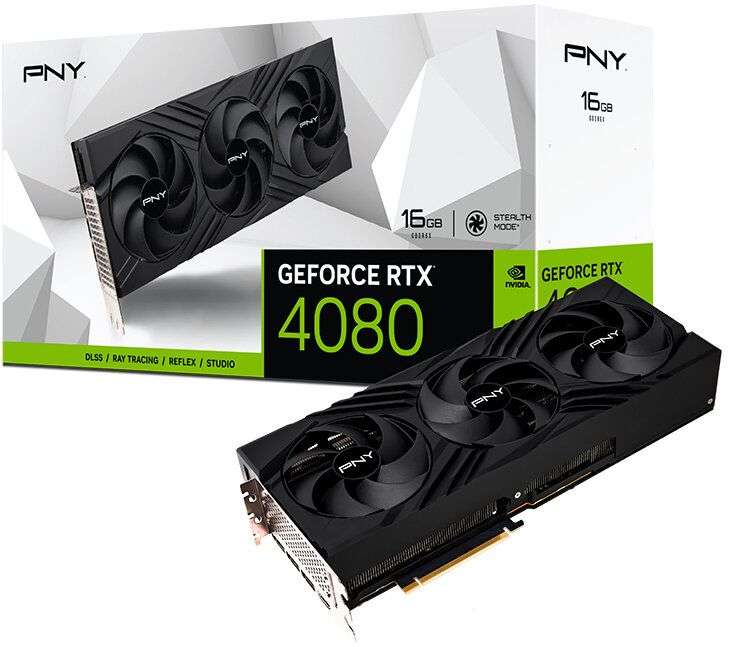 Karta graficzna PNY GeForce RTX 4080 Verto Triple Fan 16GB, możliwe 5414,05zł w ratach