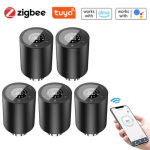 5x inteligentne głowice termostatyczne TRV Zigbee Tuya (€18 za sztukę) | Wysyłka z CN | €89.99 @