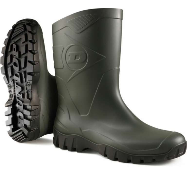 Kalosze Dunlop Dee Calf, bieżnikowane buty robocze ze wzmocnioną podeszwą, rozmiary 38-46